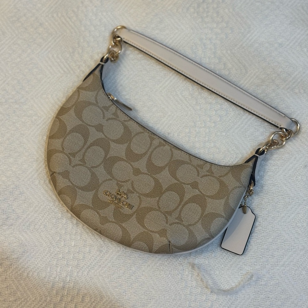 Coach Tan Monogram Hobo Bag